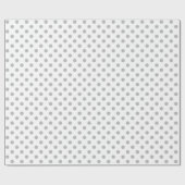 Grauer Polka-Dot auf weißem Medium Space Geschenkpapier (Flach)