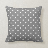 Grauer Polka-Dot-Throw-Kissen
