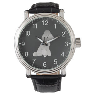 Grauer Poodle Armbanduhr
