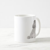 Grauer Poodle Kaffeetasse (VorderseiteRechts)