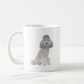 Grauer Poodle Kaffeetasse (Links)