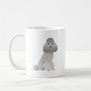 Grauer Poodle Kaffeetasse