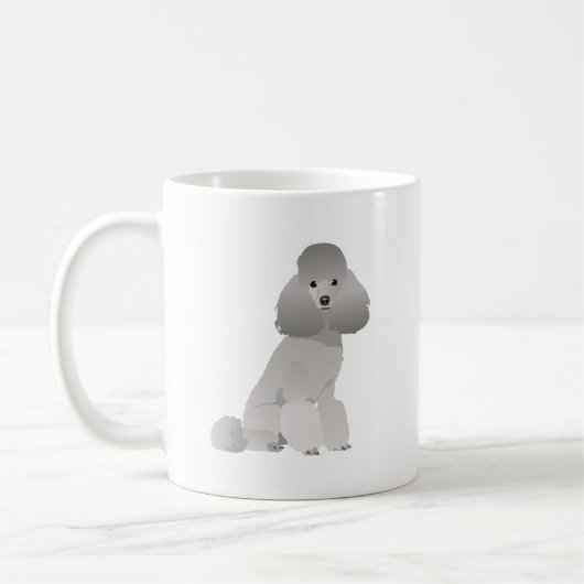 Grauer Poodle Kaffeetasse (Links)