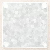 Grauer Punkt-Glas-Untersetzer Glasuntersetzer (Rückseite)