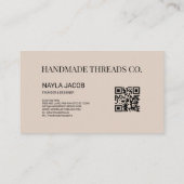 Grauer QR-Code für das Muster der grünen Karton Visitenkarte (Rückseite)