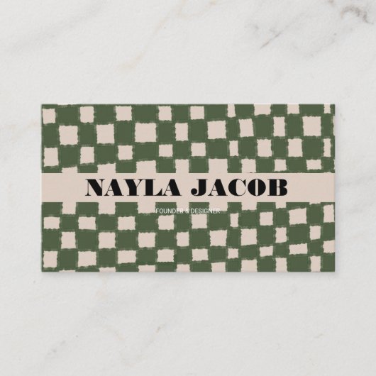 Grauer QR-Code für das Muster der grünen Karton Visitenkarte (Vorderseite)