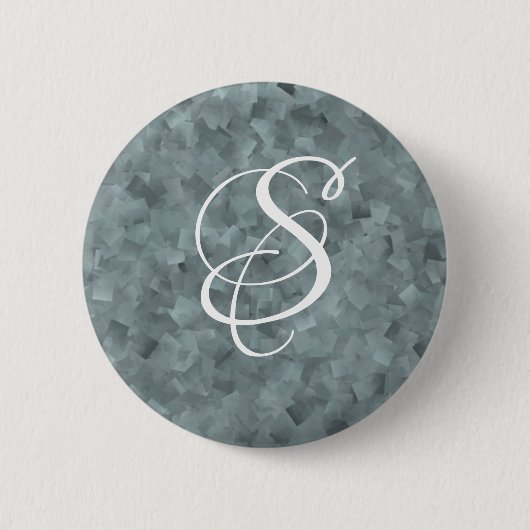 Grauer quadratischer Hintergrund Button (Vorderseite)