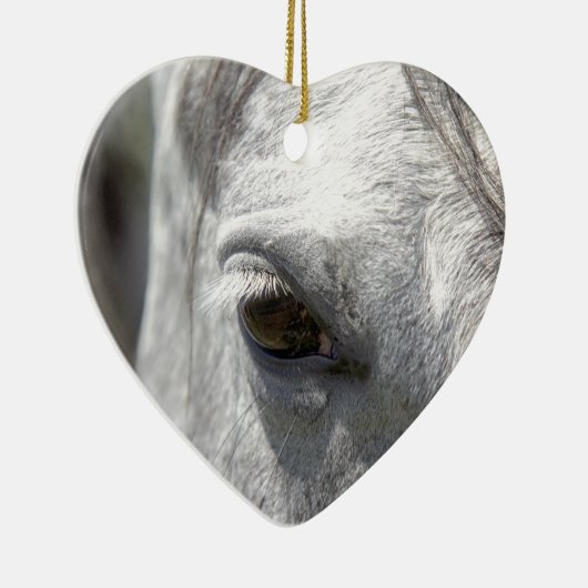 Grauer QuarterhorseStallion Keramikornament (Rechts)