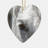 Grauer QuarterhorseStallion Keramikornament (Links)