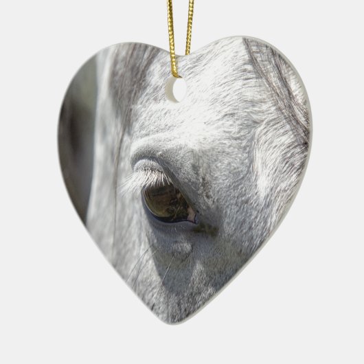 Grauer QuarterhorseStallion Keramikornament (Links)