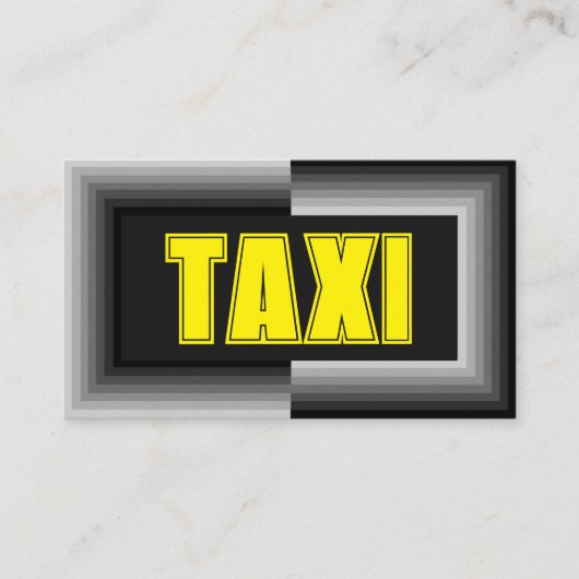 Grauer Rahmen gelber TAXI-Treiber-Service-Tasten Visitenkarte (Vorderseite)
