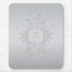 Grauer Rahmen und gebürstetes Aluminium - individu Mousepad