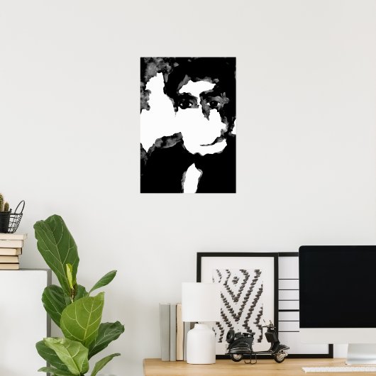 Grauer Raum. Poster (Heimbüro)