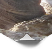 Grauer Reiher am Wasser Poster (Ecke)