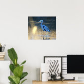 Grauer Reiher Foto Poster (Heimbüro)
