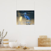 Grauer Reiher Foto Poster (Küche)