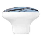 Grauer Reiher Keramikknauf (Seitenansicht)