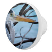 Grauer Reiher Keramikknauf (Rechts)