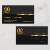 Grauer Retro-Catering-Koch Visitenkarte (Vorne/Hinten)