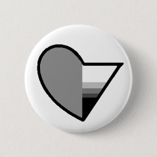Grauer romantischer demisexual Knopf Button