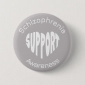 Grauer Schizophrenie-Bewusstseins-Button Button (Vorderseite)