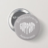 Grauer Schizophrenie-Bewusstseins-Button Button (Vorne & Hinten)