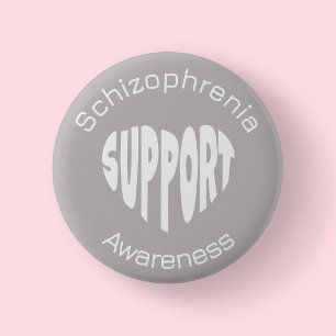 Grauer Schizophrenie-Bewusstseins-Button Button