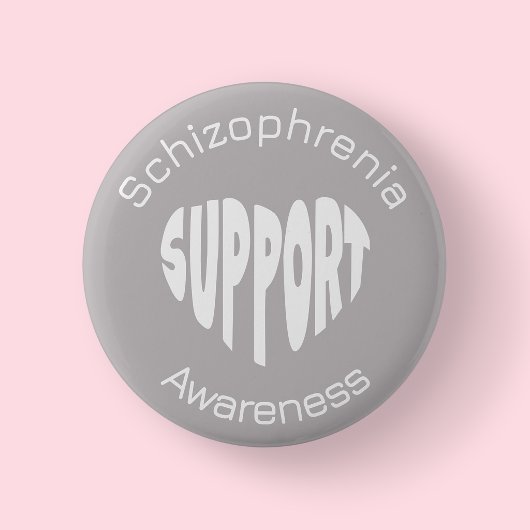 Grauer Schizophrenie-Bewusstseins-Button Button