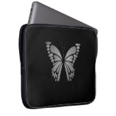 Grauer Schmetterling Laptopschutzhülle (Vorne Rechts)