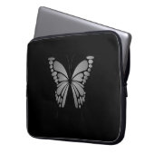 Grauer Schmetterling Laptopschutzhülle (Vorderseite Links)