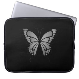 Grauer Schmetterling Laptopschutzhülle