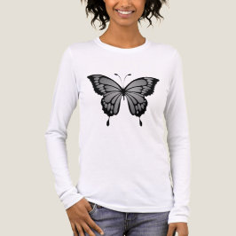 Grauer Schmetterling T-Shirt - Tri-Blend Shirt