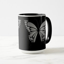 Grauer Schmetterling Tasse