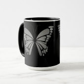 Grauer Schmetterling Tasse (Vorderseite Links)