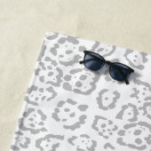 Grauer Schnee-Leopard-Katzen-Tierdruck Strandtuch (Beispiel)