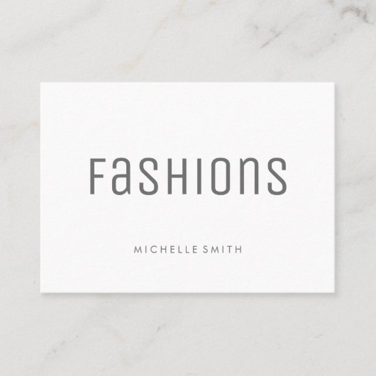 Grauer Schriftart Minimalistisch | BERUFLICH Visitenkarte (Vorderseite)