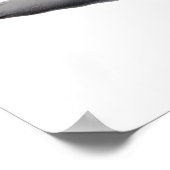 Grauer Schwarz-Weiß-Kunstdruck Sperm Whale #12 Poster (Ecke)