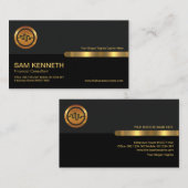 Grauer schwarzer Retro-Columns-Aktienbroker Visitenkarte (Vorne/Hinten)