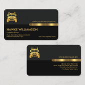 Grauer schwarzer Retro-Kolumnen Logistikspezialist Visitenkarte (Vorne/Hinten)