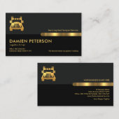 Grauer schwarzer Retro Spalten Logistik LKW Visitenkarte (Vorne/Hinten)