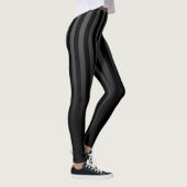Grauer schwarzer Streifen ist schwarz Leggings (Rechts)