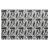 Grauer Schwarzer Stylist Tools Friseursalon Stoff (Fat Quarter (45,7 x 55,9 cm))
