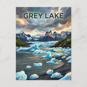 Grauer See Strand Chile Postkarte