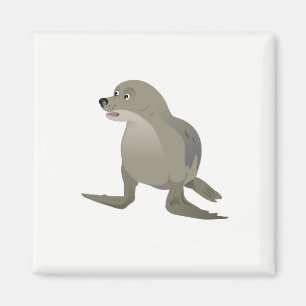 Grauer Seehund Magnet