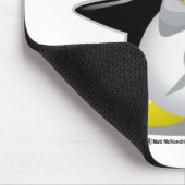 Grauer/silberner Band-Pinguin Mousepad (Ecke)