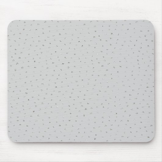 Grauer silberner Confetti Mousepad (Vorne)
