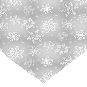 Grauer Snowflake Mustertisch Kurzer Tischläufer