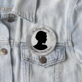 Grauer Sonnenblumen-Gedenkfoto-Button Button (Beispiel)