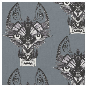 Grauer Stammes- Wolf Stoff