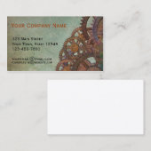 Grauer Steampunk Schmutz Visitenkarte (Vorne/Hinten)